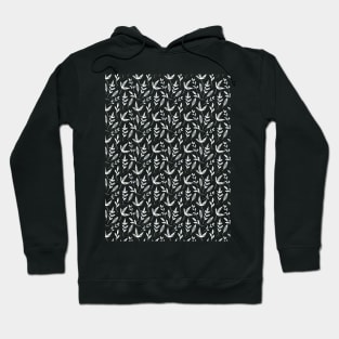 minimalist black flower pattern Hoodie